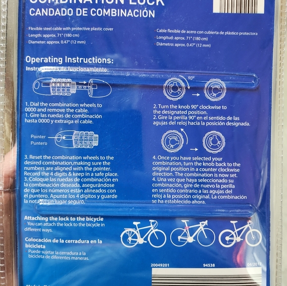 Bikemate combo lock - Picture 3 of 3